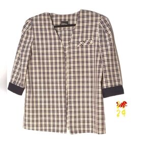 WhirlAway Frocks Red White Blue Plaid Blazer Women’s 18